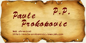 Pavle Prokopović vizit kartica